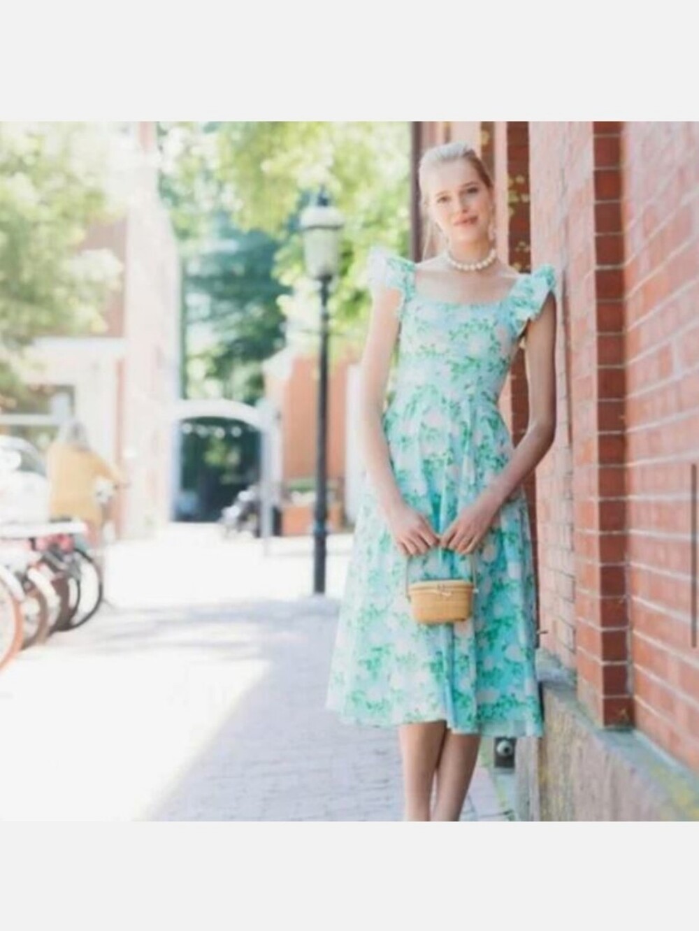 Hill House Daphne DRESS Roses In Bloom Cotton Floral